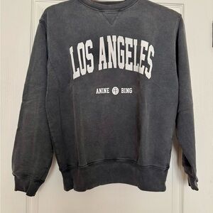 Anine Bing Charcoal Crewneck Sweater Los Angeles